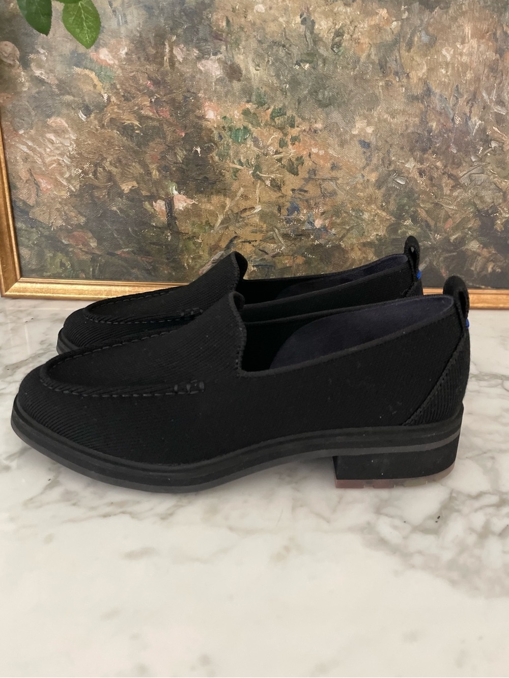 NEW Rothy’s The Lug Loafer Merino Wool Black RPET Size 8 Womens Eva Sole - Picture 2 of 7